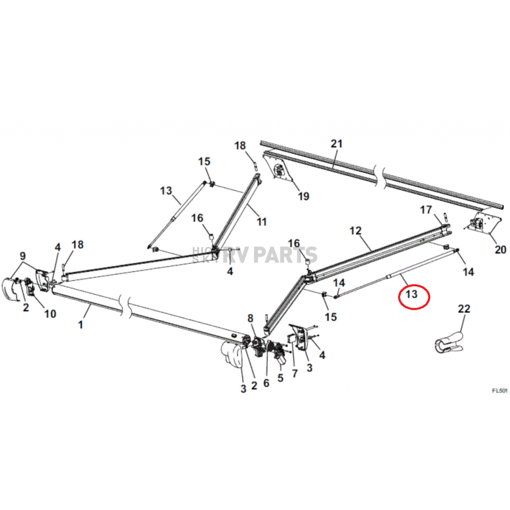Carefree RV Awning Shock R001788
